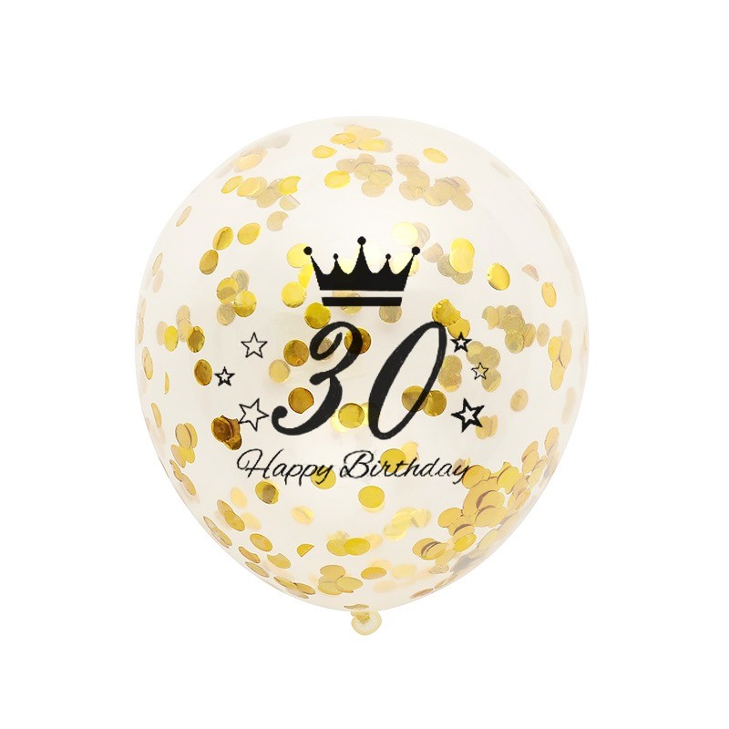 Balony z konfetti-30th birthday