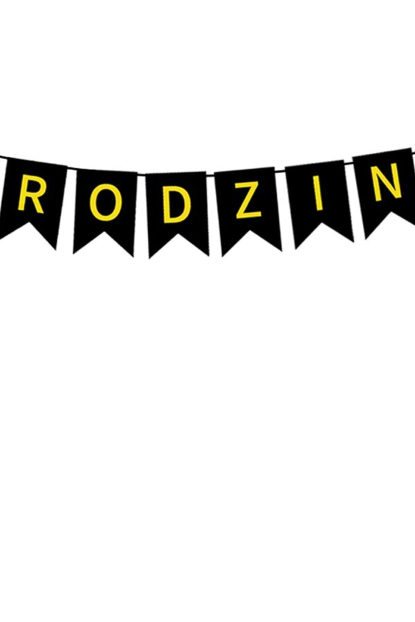 Baner czarno złoty litera URODZINY