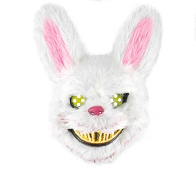 Maska Halloween Królik 25x32cm LED