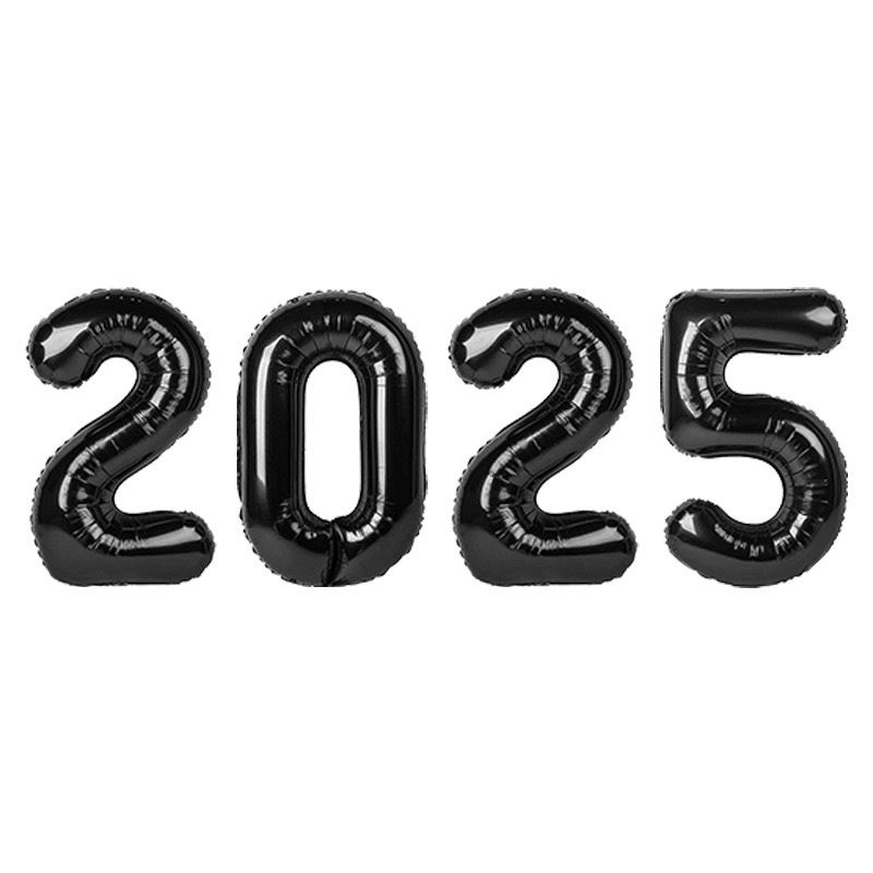 Balon foliowy cyfra napis 2025 Nowy Rok 32cale HAPPY NEW YEAR