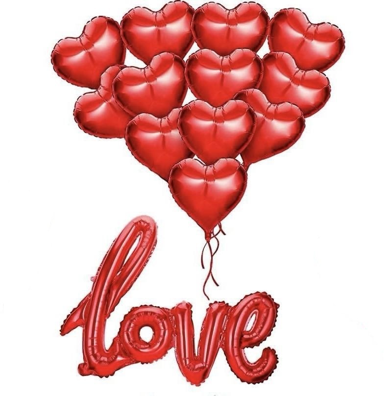 Girlanda balononowa zestaw balonów Walentynki Love 8szt