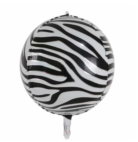 Balon foliowy kula zebra 55 cm