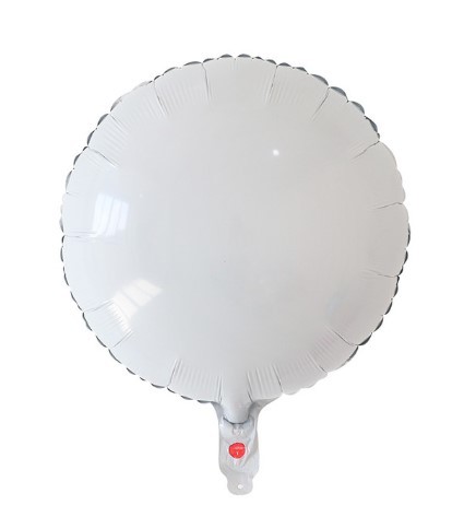 Balon foliowy okrągły kula 18 cali biała 50szt - obrazek 2
