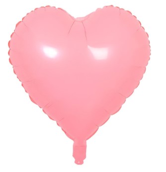 Balon foliowy serce 18 cali 45 cm pastelowy różowy 50szt