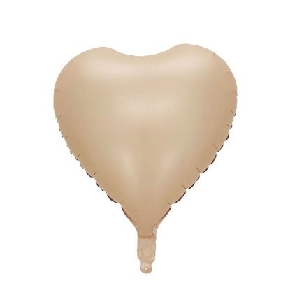Balon foliowy serce 18 cali 45 cm ciemny beżowy 50szt