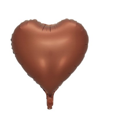 Balon foliowy serce 18 cali 45 cm czekoladowy 50szt