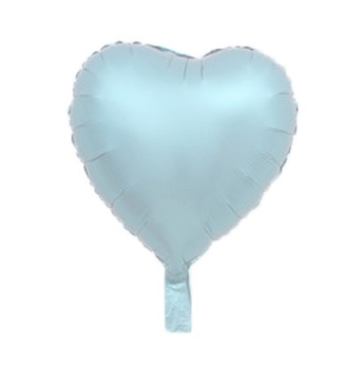 Balon foliowy serce 18 cali 45 cm pastelowy niebieski mat 50szt