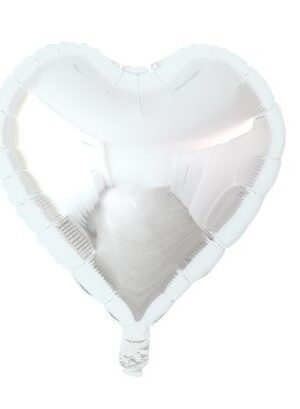 Balon foliowy serce 18 cali 45 cm srebrne