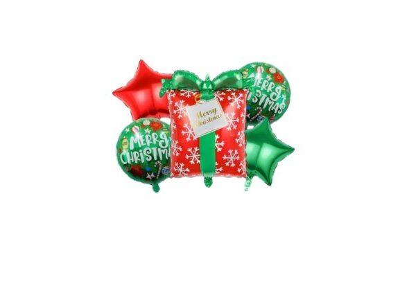 Balon foliowy Merry Christams Święta Prezent 5szt