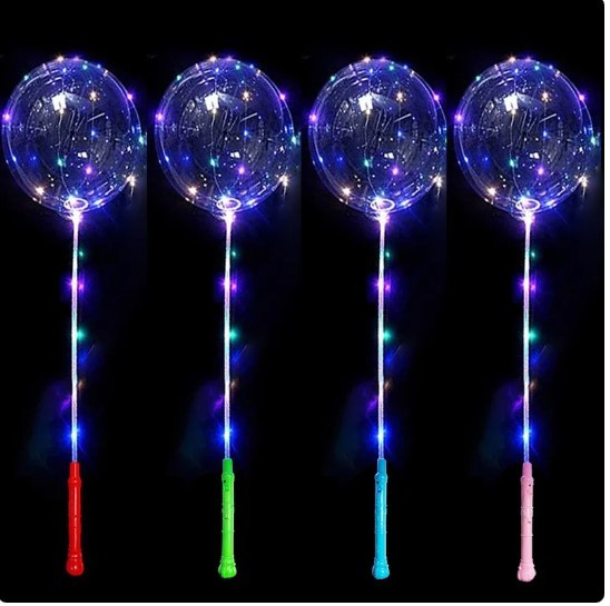 Balon Bobo LED transparentny 20 cali , 50szt
