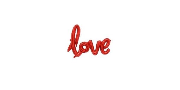 Balon foliowy Love 102x65cm czerwony