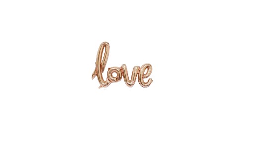 Balon foliowy Love 102x65cm Rose Gold