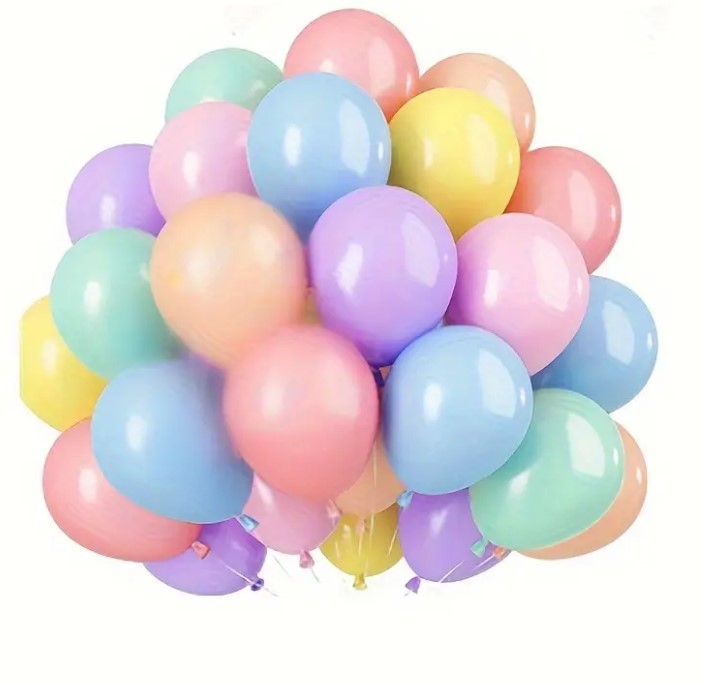 Balon lateksowy mix kolor pastelowy 10cali, 100szt
