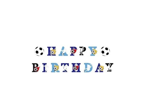 Baner Happy Birthday Piłka nożna