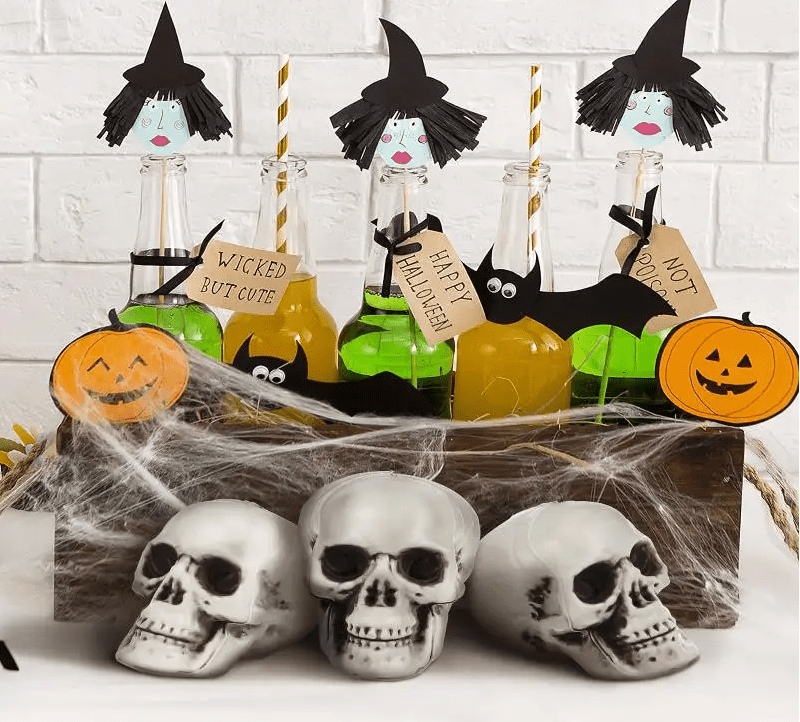 Dekoracja Halloween Czaszka Czaszki 3szt
