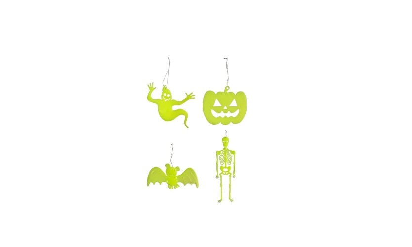 Dekoracja Halloween Świecąca Fluorescencyjna mix 12szt