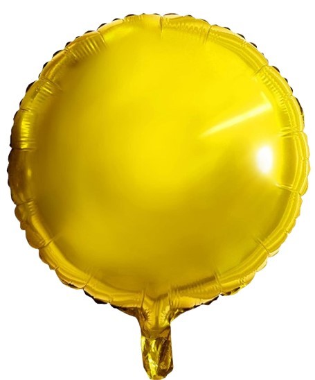 Balon foliowy okrągły kula 18 cali złoty 50szt - obrazek 2