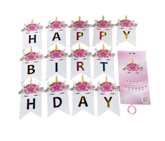 Baner Happy Birthday Jednorożec