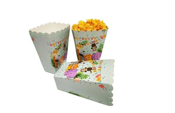 Pudełka na popcorn Zwierzątka Zoo 6szt