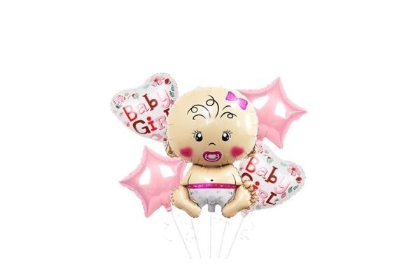 Balon foliowy Baby Girl 5szt dla dziewczynki