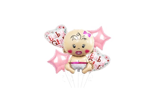 Balon foliowy Baby Girl 5szt dla dziewczynki