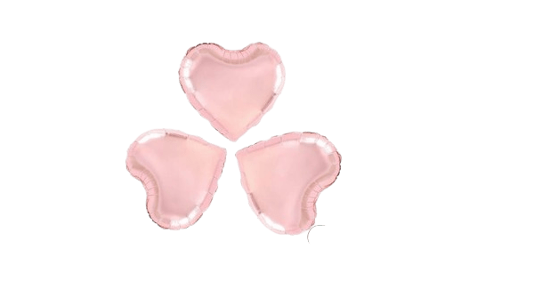 Balon foliowy serca 10 cali rose gold 3szt