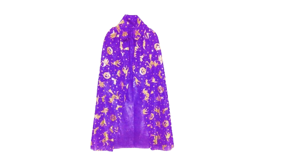 Strój przebranie Peleryna Halloween 80cm fioletowy