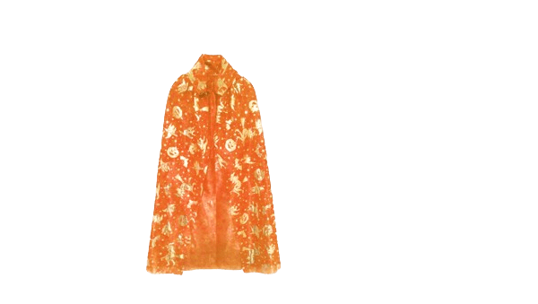 Strój przebranie Peleryna Halloween 80cm pomarańczowa