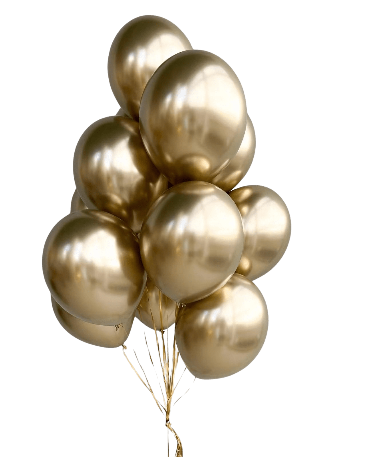 Balon lateksowy 50szt złoty chrom 12 cali szampański