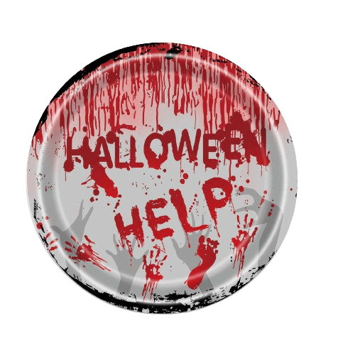 Talerzyki papierowe Halloween 7cali 6szt