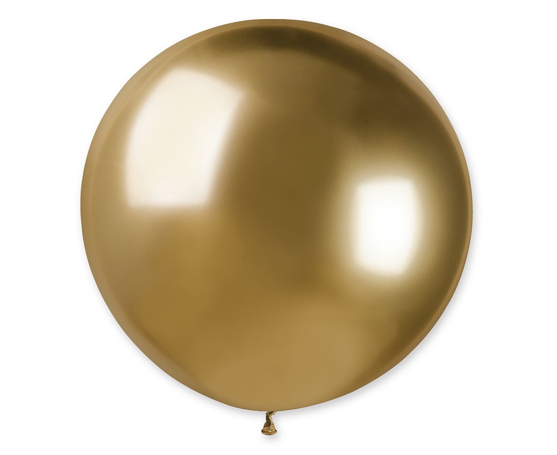 Balon lateksowy gigant 18 cali 45 cm złoty chrom 20szt