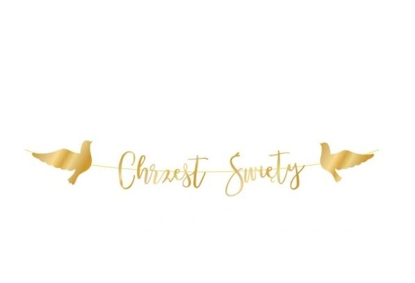 Baner złoty Chrzest Święty