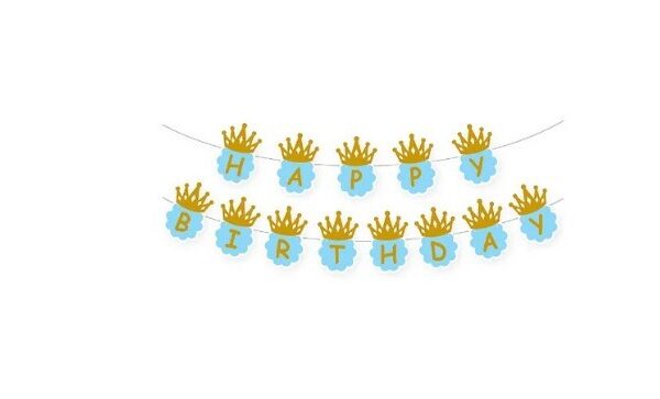 Baner Happy Birthday Niebieski