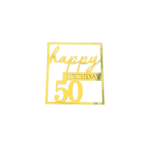 Topper na tort 50 urodziny Happy Birthday