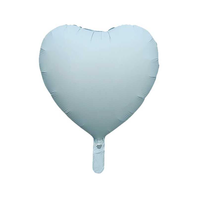 Balon foliowy serce niebieskie matowe 18cali, 50szt