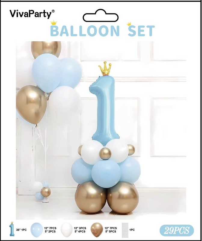Girlanda balononowa zestaw balonów na roczek 29szt