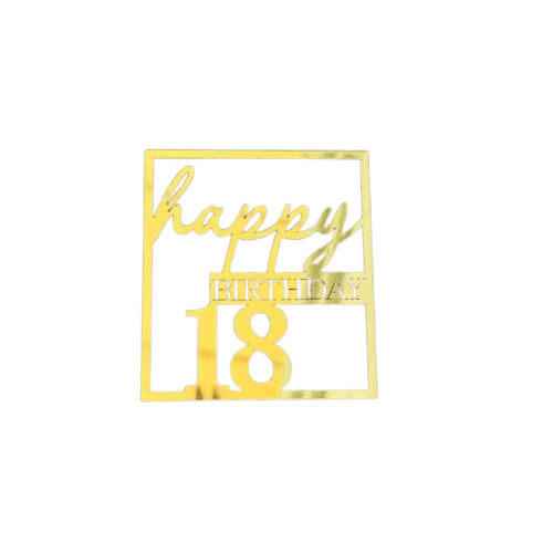 Topper na tort 18 urodziny Happy Birthday