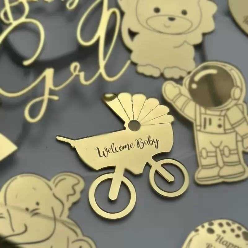 Topper na tort babeczki Welcome Baby Baby Shower 5szt