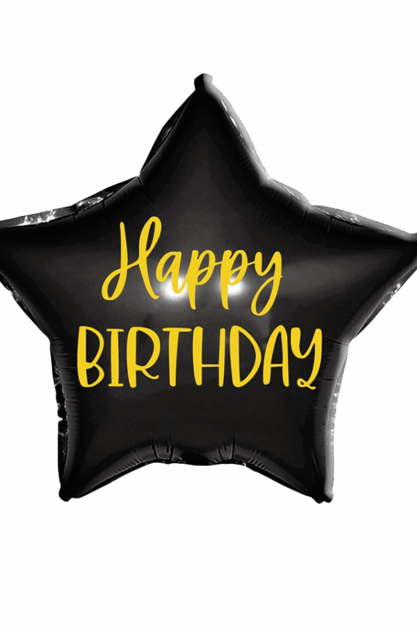 Balon foliowy gwiazda 18 cali 45 cm Happy Birthday 50szt