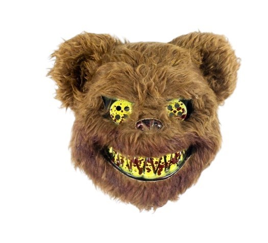 Maska Halloween Miś Niedźwiedź 26x27cm