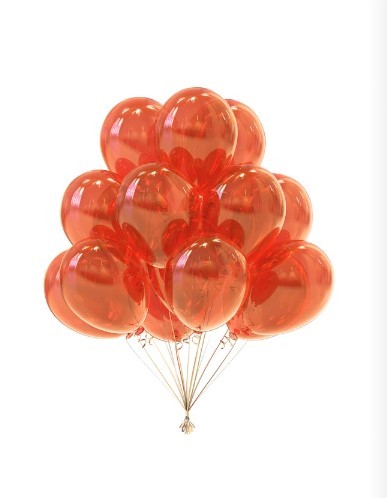 Balon lateksowy pomarańczowy transparentny 10cali, 50szt
