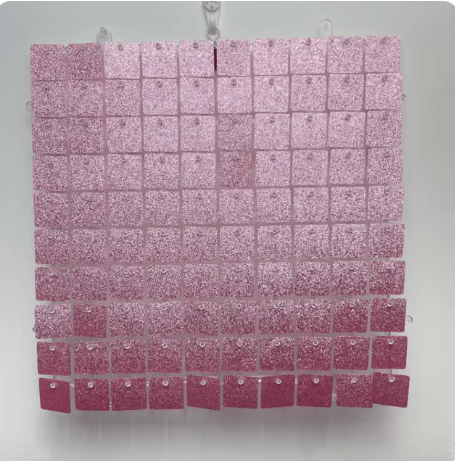 Panel panele cekinowe różowy z brokatem 30x30