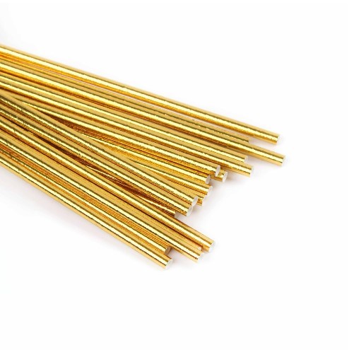 Słomki złote gold 10szt