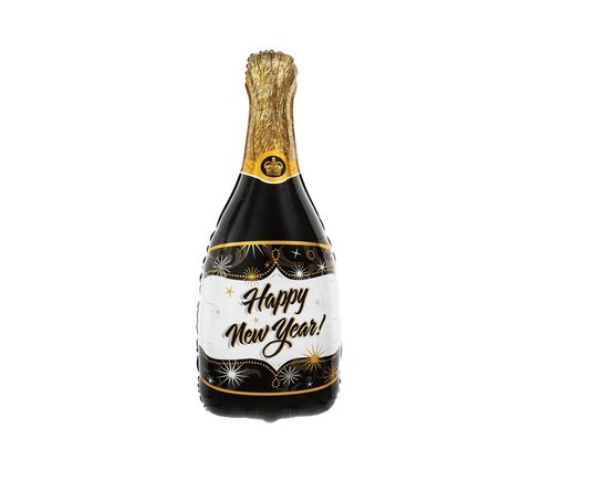 Balon foliowy Szampan Butelka 45x86cm Happy New Year