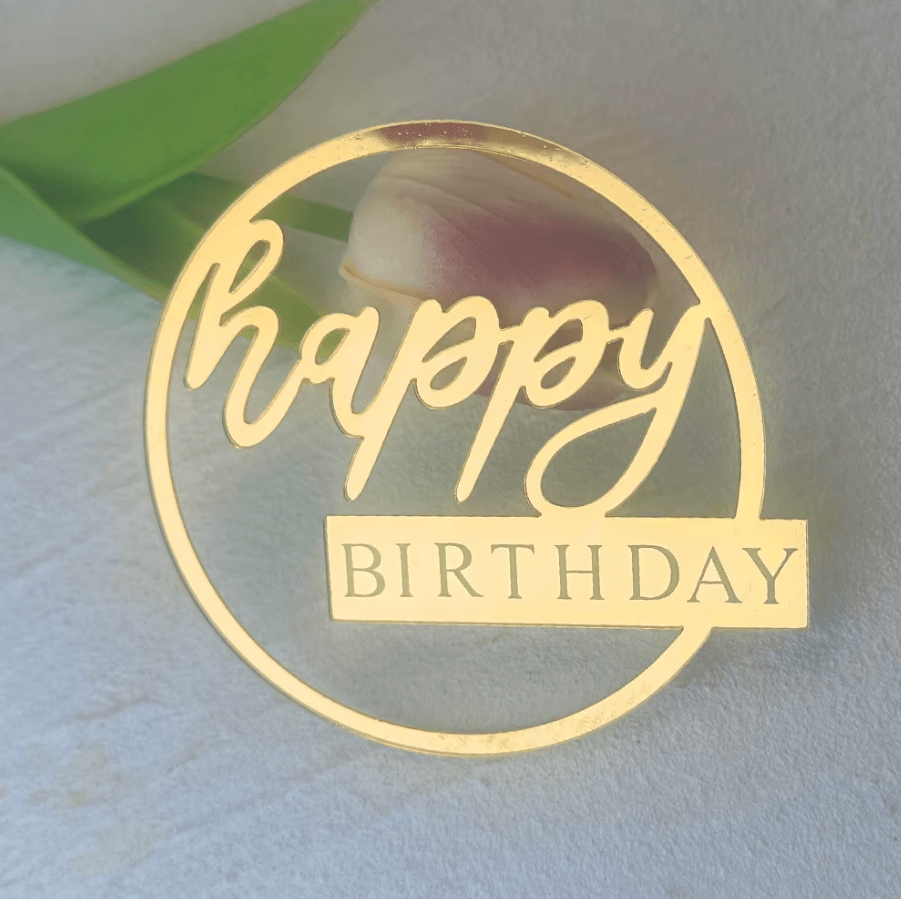 Topper na tort Happy Birthday