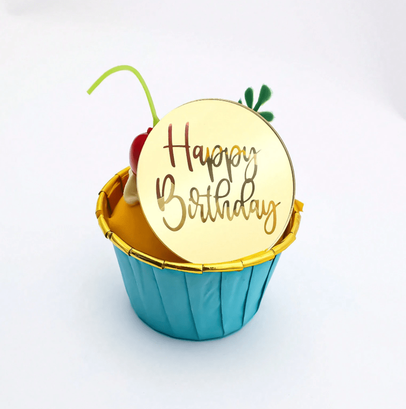 Topper na tort babeczki Happy Birthday 5szt