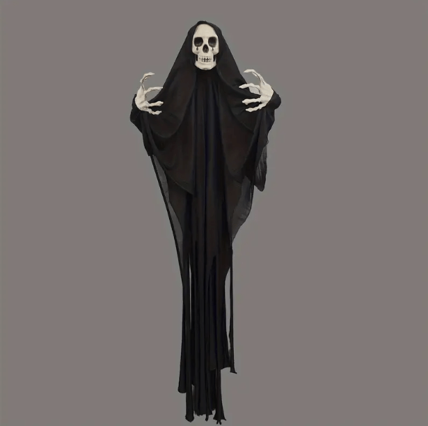 Dekoracja Halloween wiszący kościotrup 116cm