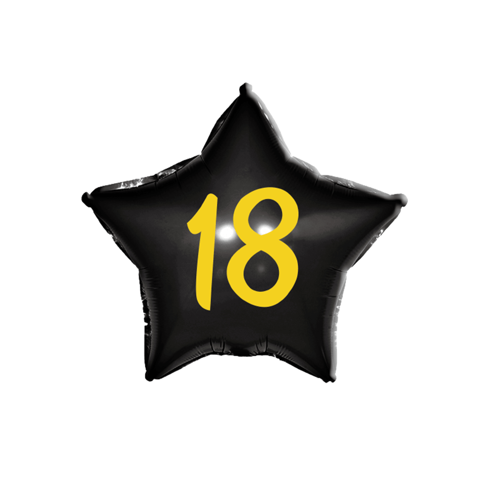 Balon foliowy gwiazda 18 cali 45 cm 18 urodziny