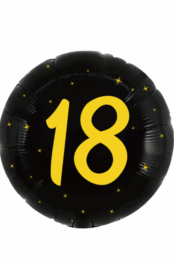 Balon foliowy okrągły 18cali 45 cm, 18 urodziny