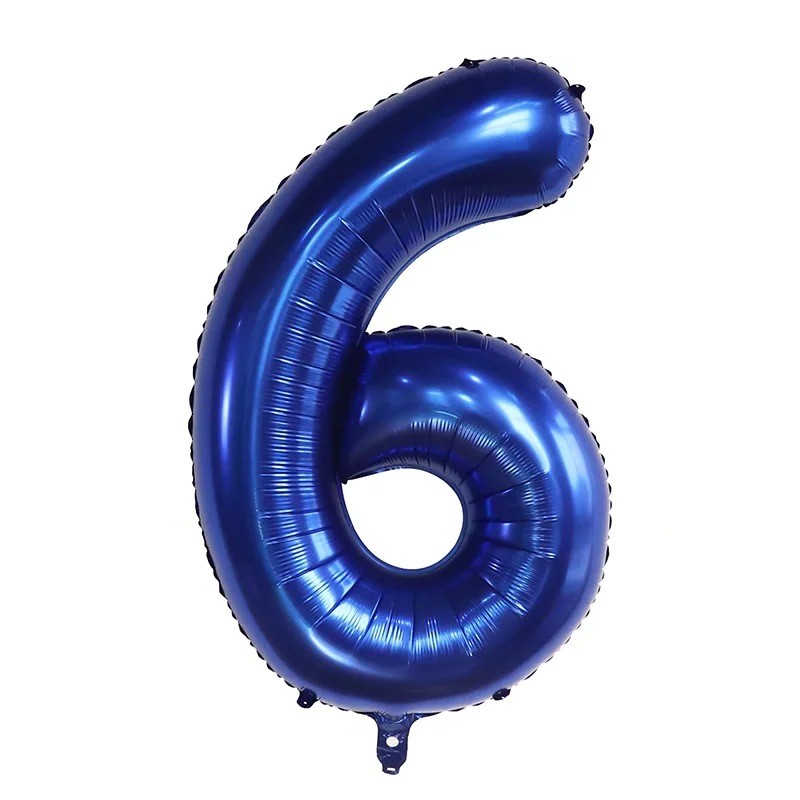 Balon foliowy cyfra 6, 32 cale